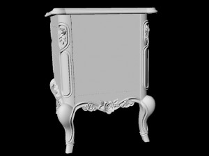Bedside table in the bedroom 3D Modell