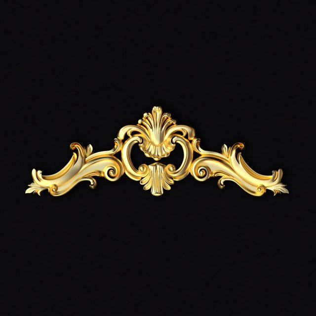 Central decor ornament for furniture 3D 模型 .c4d .max .obj .3ds .fbx .stl .blend 