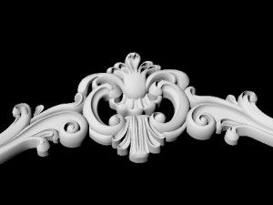 Central decor ornament for furniture 3D 模型