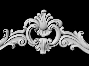 Central decor ornament for furniture 3D 模型