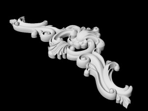 Central decor ornament for furniture 3D 模型