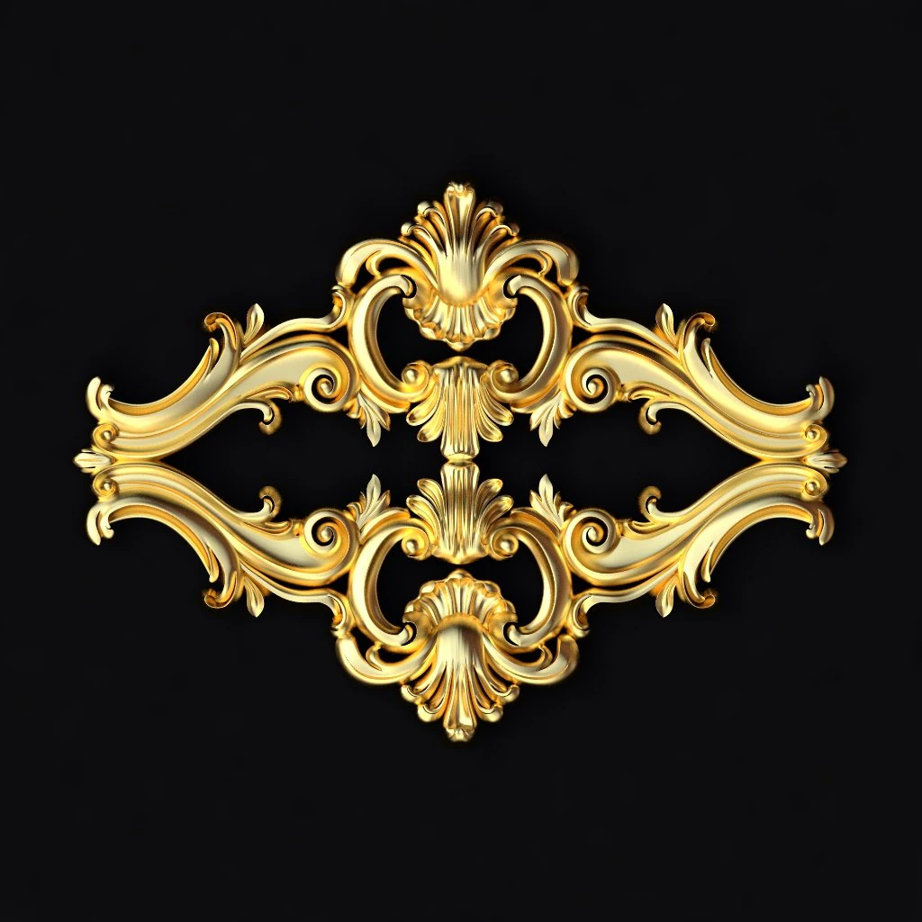 Central decor ornament for furniture 3D Model .c4d .max .obj .3ds .fbx .stl .blend 