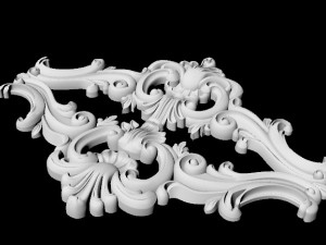 Central decor ornament for furniture 3D Модель
