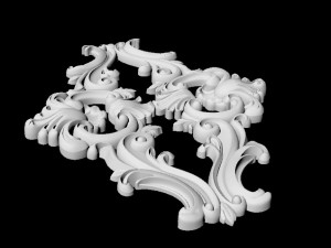 Central decor ornament for furniture 3D Модель
