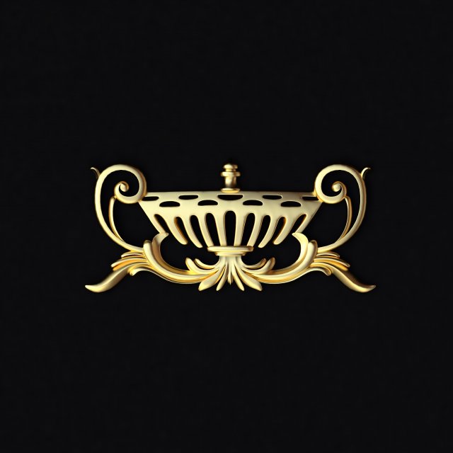 Central decor ornament for furniture Modèle 3D .c4d .max .obj .3ds .fbx .stl .blend 