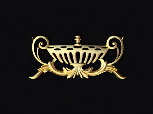 Central decor ornament for furniture 3D Model