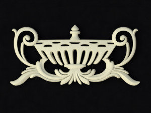 Central decor ornament for furniture Modèle 3D