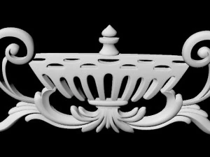 Central decor ornament for furniture 3D Model