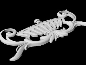 Central decor ornament for furniture Modèle 3D