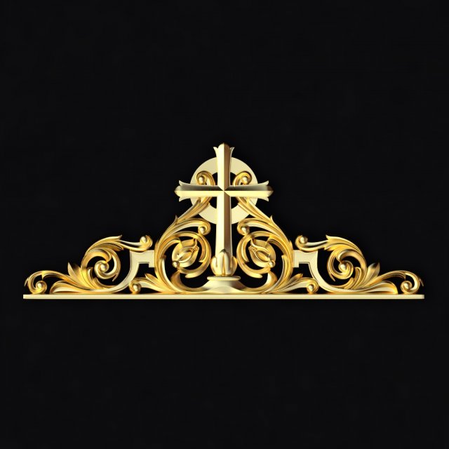 Central decor ornament for furniture Modèle 3D .c4d .max .obj .3ds .fbx .stl .blend 