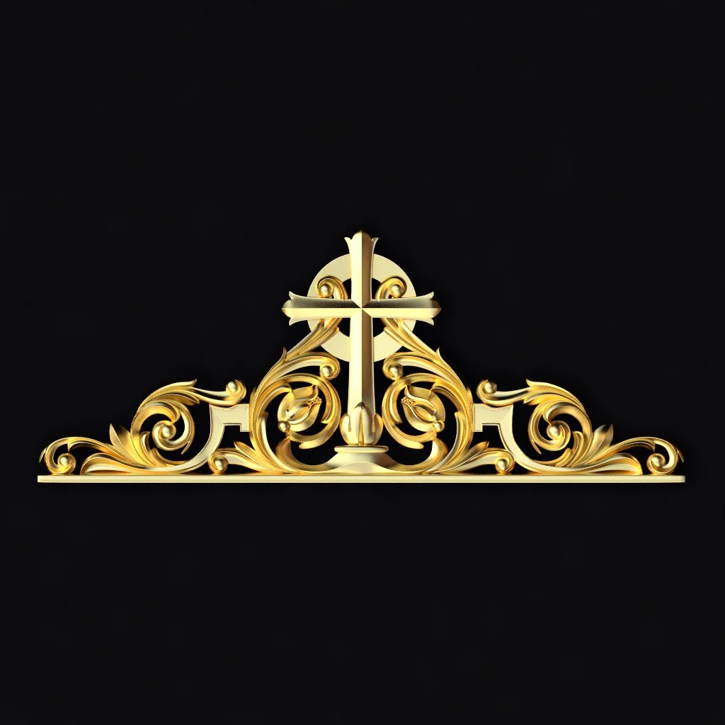Central decor ornament for furniture 3D Model .c4d .max .obj .3ds .fbx .stl .blend 