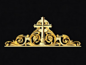 Central decor ornament for furniture Model 3D