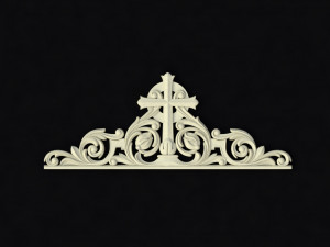 Central decor ornament for furniture Modèle 3D