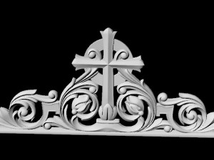 Central decor ornament for furniture Modèle 3D
