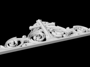 Central decor ornament for furniture Modèle 3D