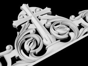 Central decor ornament for furniture 3D Model