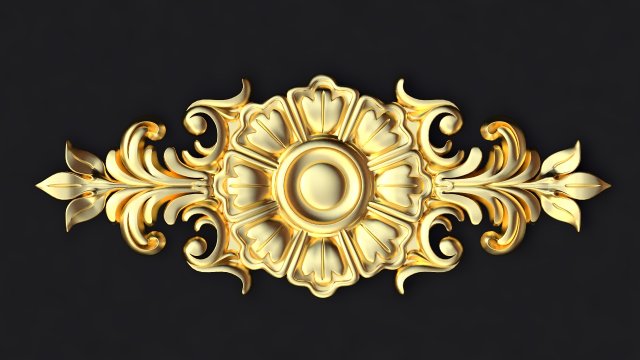 Central decor ornament for furniture 3D 모델 .c4d .max .obj .3ds .fbx .stl .blend 