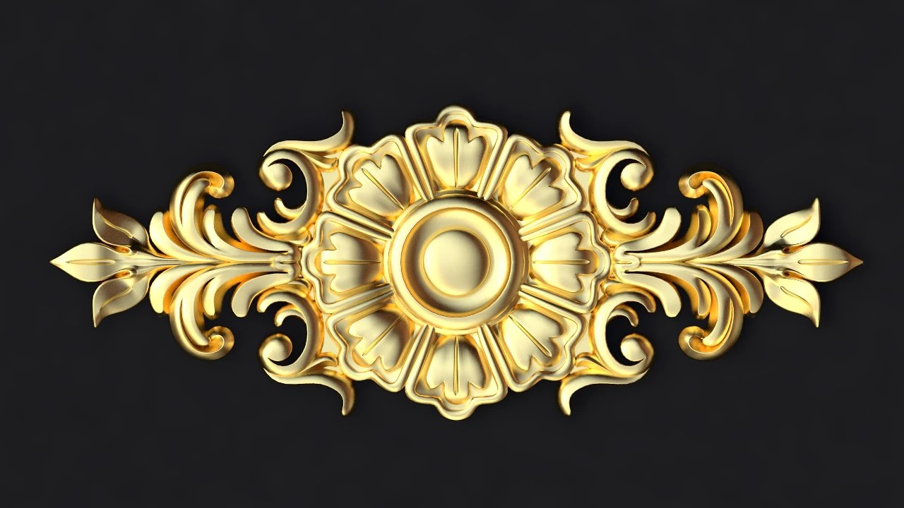 Central decor ornament for furniture 3D Model .c4d .max .obj .3ds .fbx .stl .blend 