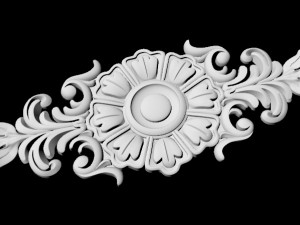 Central decor ornament for furniture 3D 모델