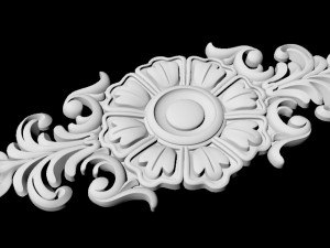 Central decor ornament for furniture 3D 모델