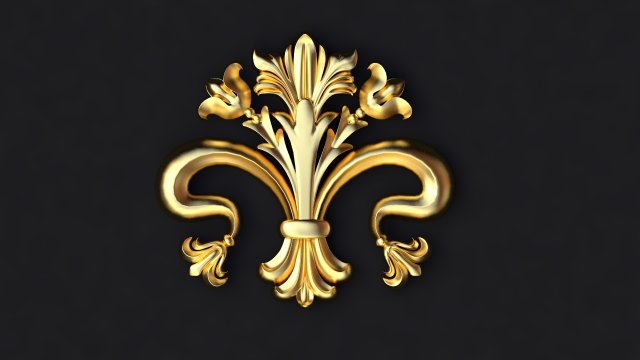 Central decor ornament for furniture 3D 모델 .c4d .max .obj .3ds .fbx .stl .blend 