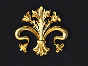 Central decor ornament for furniture 3D Модель