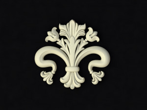 Central decor ornament for furniture 3D 모델