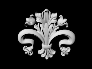 Central decor ornament for furniture 3D 모델
