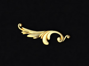 Central decor ornament for furniture 3D-Modell