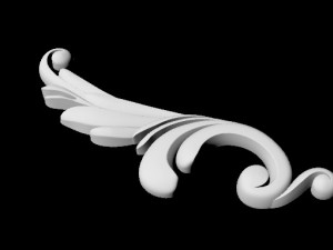 Central decor ornament for furniture 3D Модель