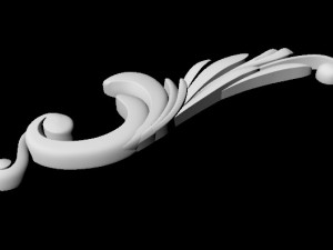 Central decor ornament for furniture 3D Модель
