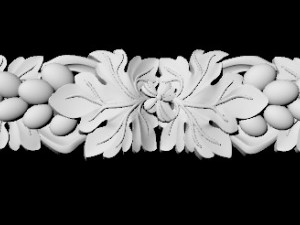 Central decor ornament for furniture Modèle 3D