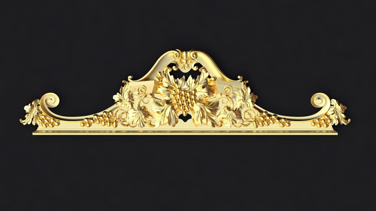 Central decor ornament for furniture 3D Model .c4d .max .obj .3ds .fbx .stl .blend 