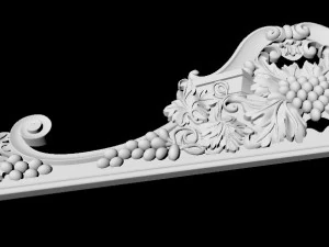 Central decor ornament for furniture 3D Model