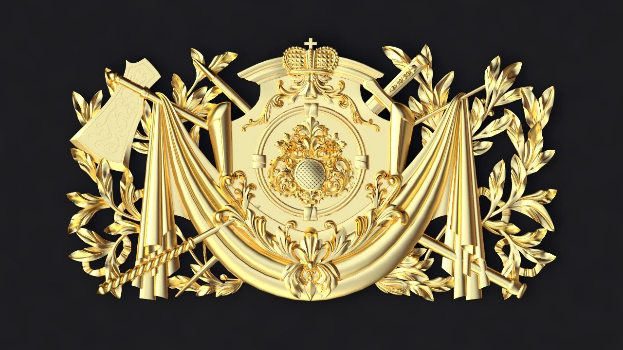 Central decor ornament for furniture 3D Model .c4d .max .obj .3ds .fbx .stl .blend 