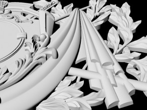 Central decor ornament for furniture Model 3D