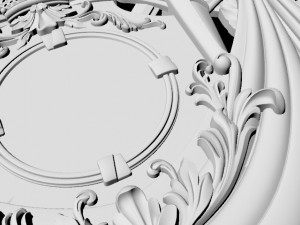 Central decor ornament for furniture Model 3D