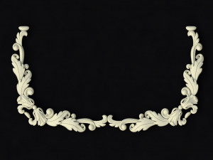 Central decor ornament for furniture Modèle 3D