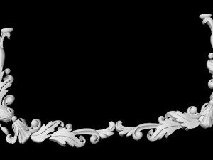 Central decor ornament for furniture Modèle 3D