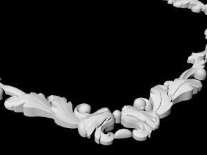 Central decor ornament for furniture Modèle 3D