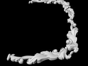 Central decor ornament for furniture Modèle 3D
