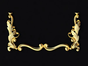 Centraal decorornament voor meubels 3D Model