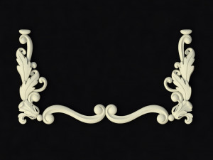 Central decor ornament for furniture Modello 3D