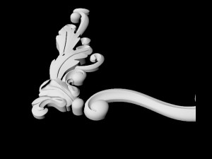 Central decor ornament for furniture Modello 3D