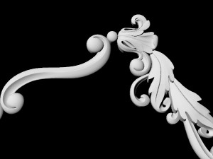 Central decor ornament for furniture Modello 3D