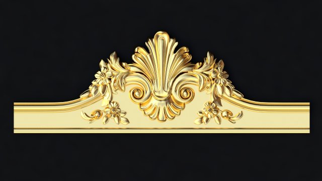 Central decor ornament for furniture 3D Модель .c4d .max .obj .3ds .fbx .stl .blend 