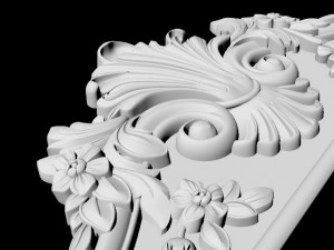 Central decor ornament for furniture 3D Модель