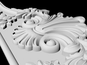 Central decor ornament for furniture 3D Модель