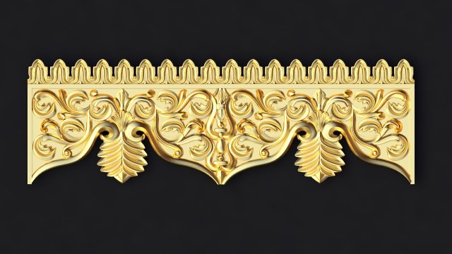 Central decor ornament for furniture 3Dモデル .c4d .max .obj .3ds .fbx .stl .blend
