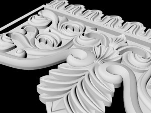 Central decor ornament for furniture Modelo 3D